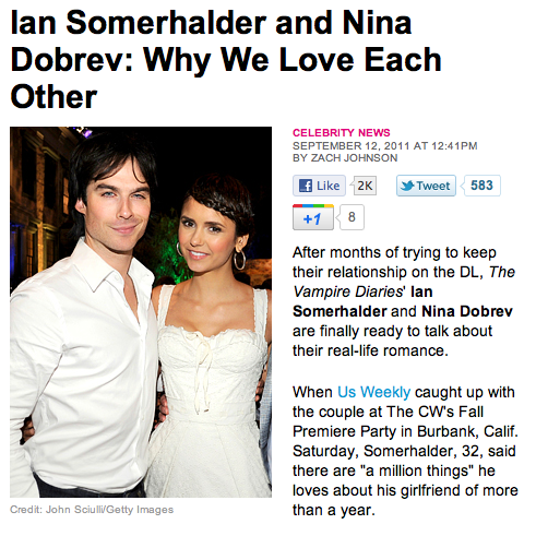 Are Ian Somerhalder And Nina Dobrev Dating