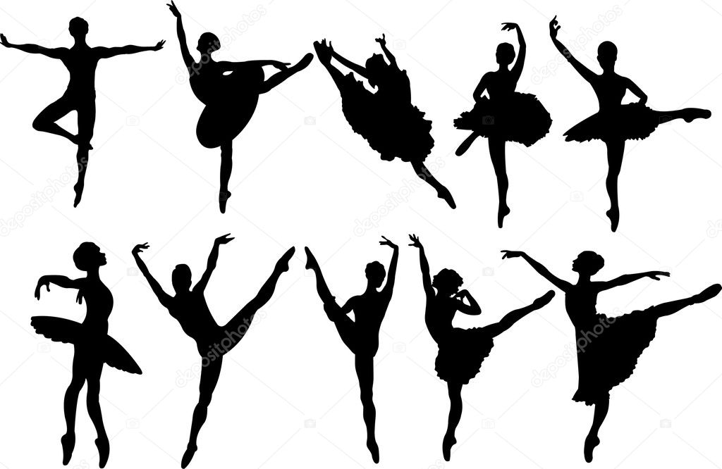 Ballet Dancer Silhouette Vector Free