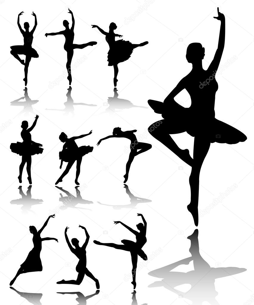 Ballet Dancer Silhouette Vector Free