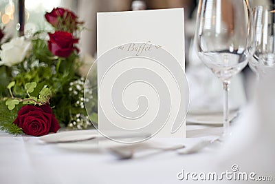 Buffet Wedding Menu Card Template