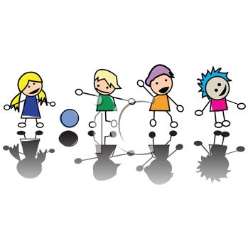 Children Playing Games Clipart