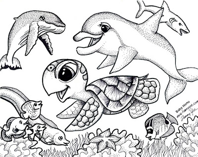 Colouring Pictures Of Animals And Their Babies