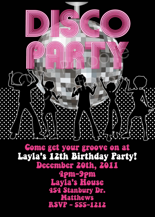Dance Party Invitations For Girls