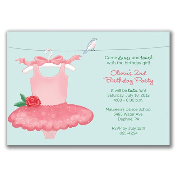 Dance Party Invitations For Girls