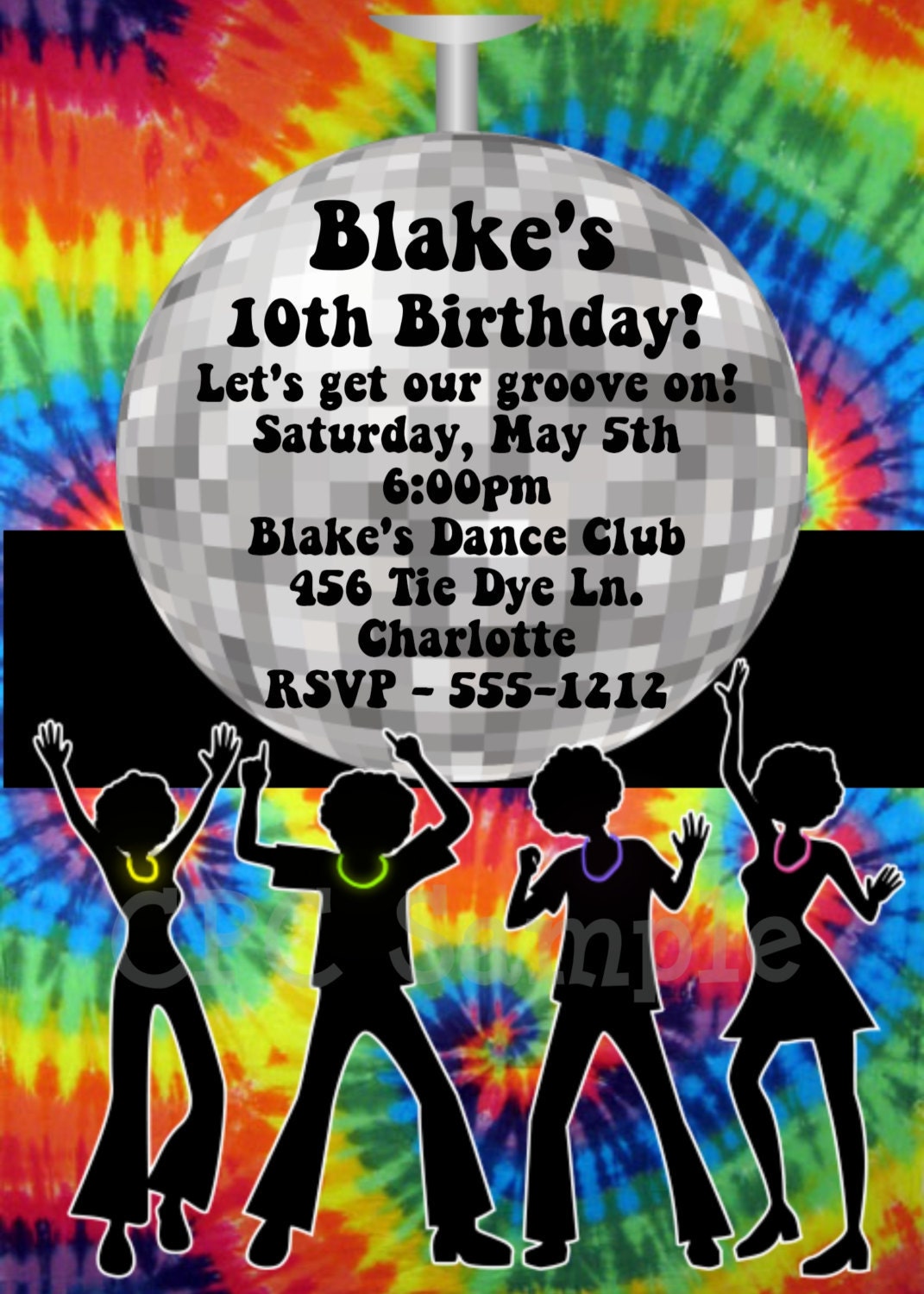 Dance Party Invitations Printable Free