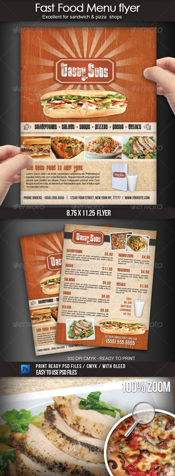 Fast Food Menu Design Templates