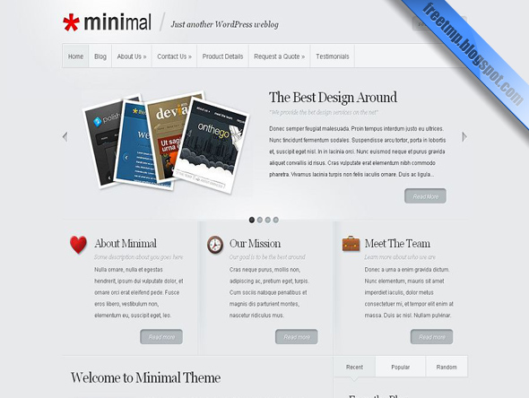 Free Wordpress Themes Minimalist