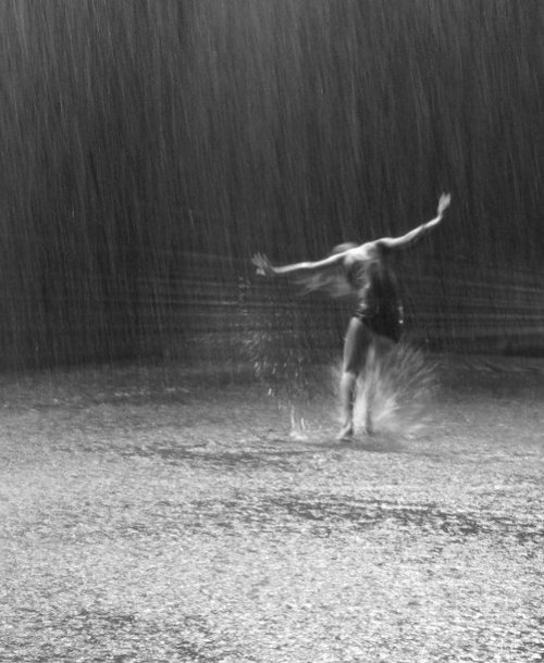 Girl Dancing In The Rain Photography