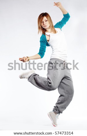 Girl Hip Hop Dancer Clipart