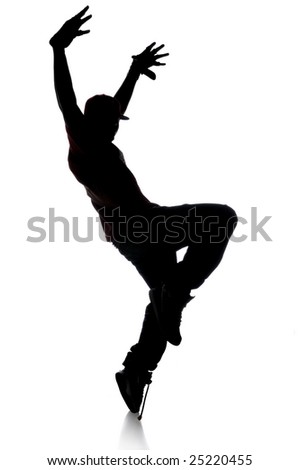 Hip Hop Dancer Silhouette Clip Art