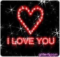 I Love You Heart Glitter