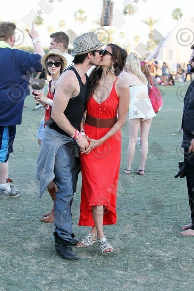 Ian Somerhalder And Nina Dobrev Kiss