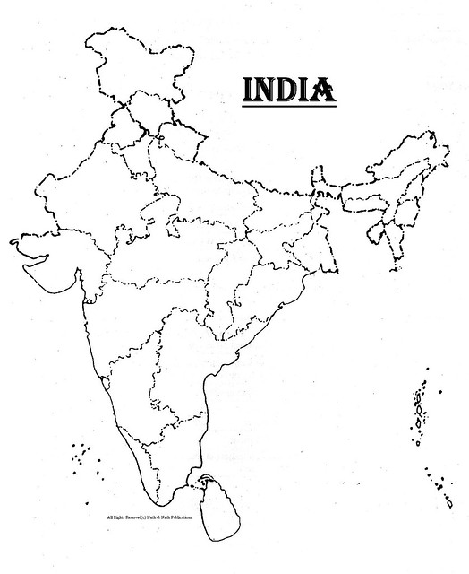India Map Political Blank