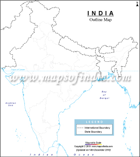 India Map With States Outline