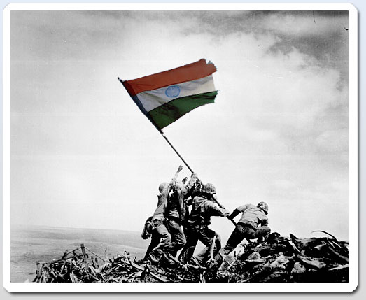 Indian Army Soldier With Flag