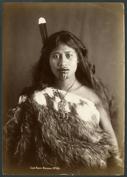 Maori Woman Face Tattoo