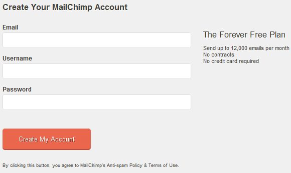 Newsletter Signup Form Mailchimp
