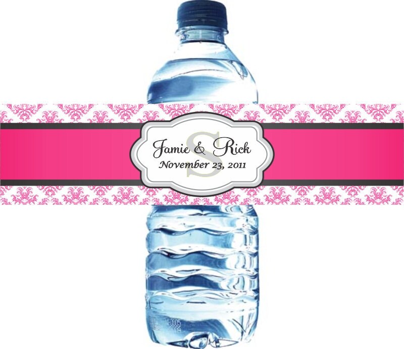 Personalized Water Bottle Labels Wedding