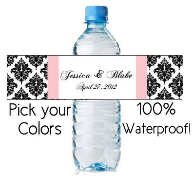 Personalized Water Bottle Labels Wedding Favors