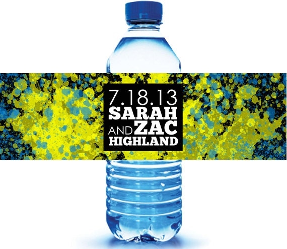 Personalized Water Bottle Labels Wedding Favors