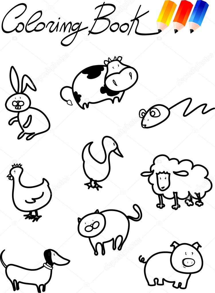 Pictures Of Animals To Colour In For Children