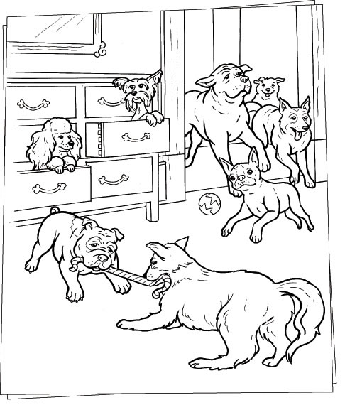 Pictures Of Dogs To Color And Print