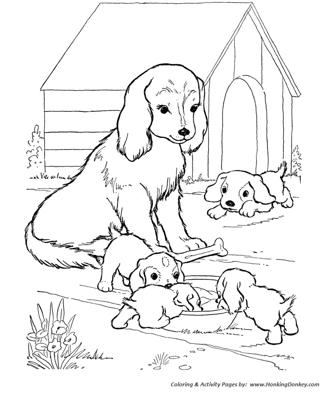 Pictures Of Dogs To Color For Kids