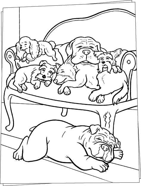 Pictures Of Dogs To Color For Kids
