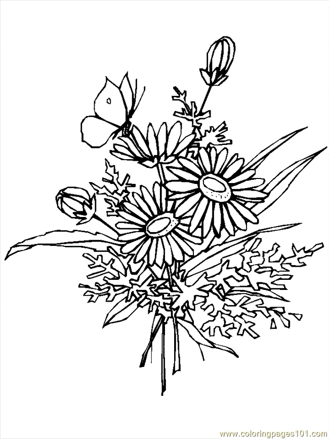 Pictures Of Flowers To Color And Print