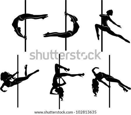 Pole Dancer Silhouette Clip Art