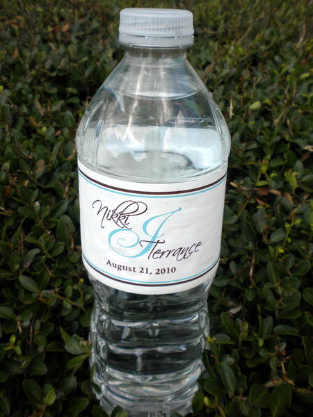 Water Bottle Labels Wedding Template