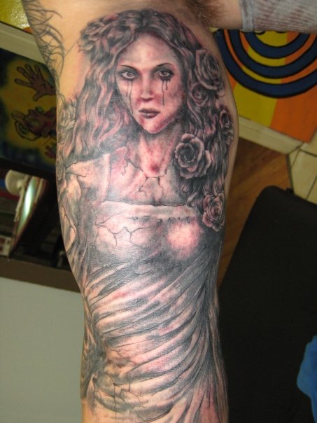Woman Crying Tattoo