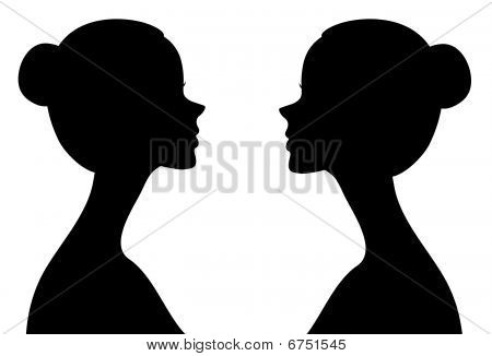 Woman Silhouette Face