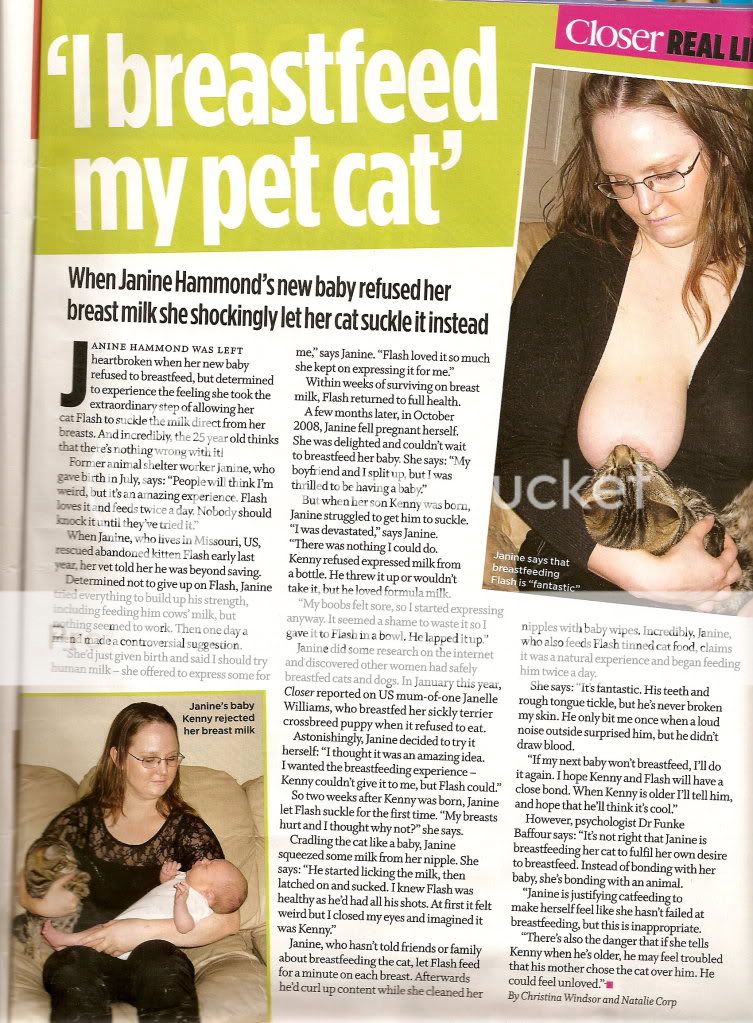 Women Breastfeeding Cats