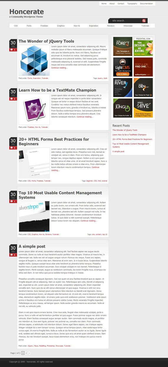 Wordpress Blog Design Ideas
