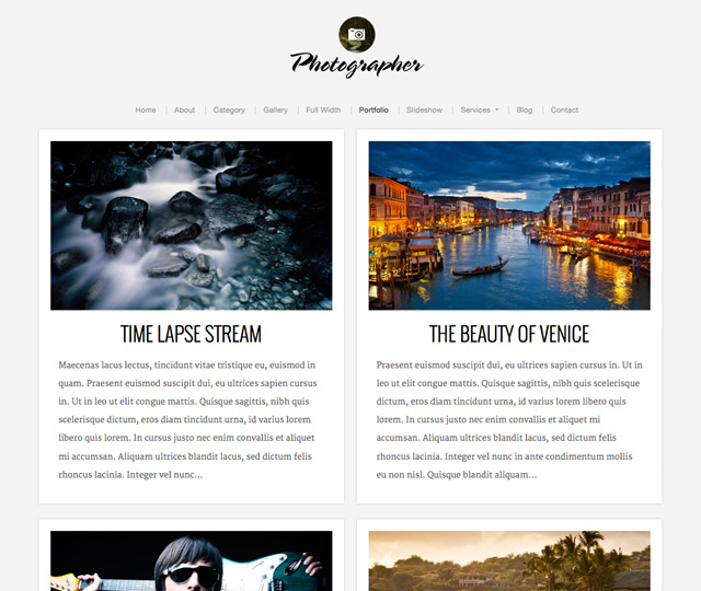 Wordpress Blog Designs For Photographers