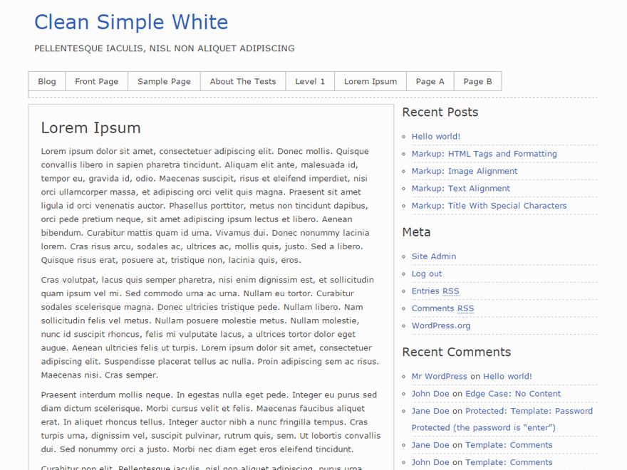 Wordpress Templates Simple Free