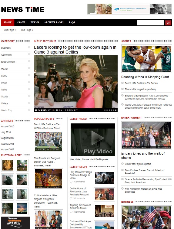 Wordpress Themes News Magazine